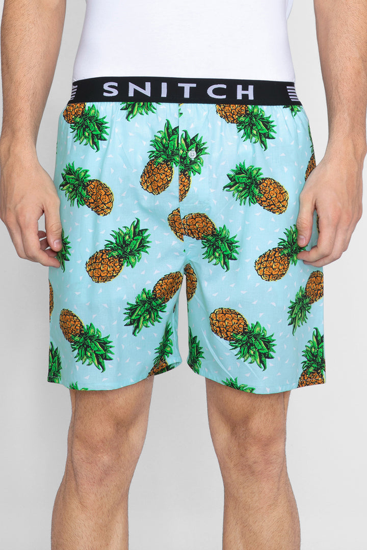 Pineapple Mint Green Boxer - SNITCH