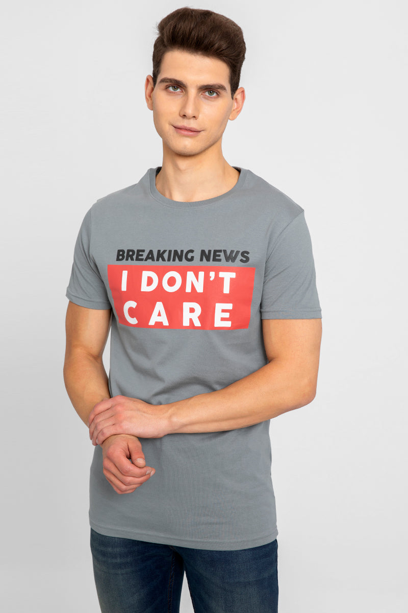 Breaking News Grey T-Shirt - SNITCH