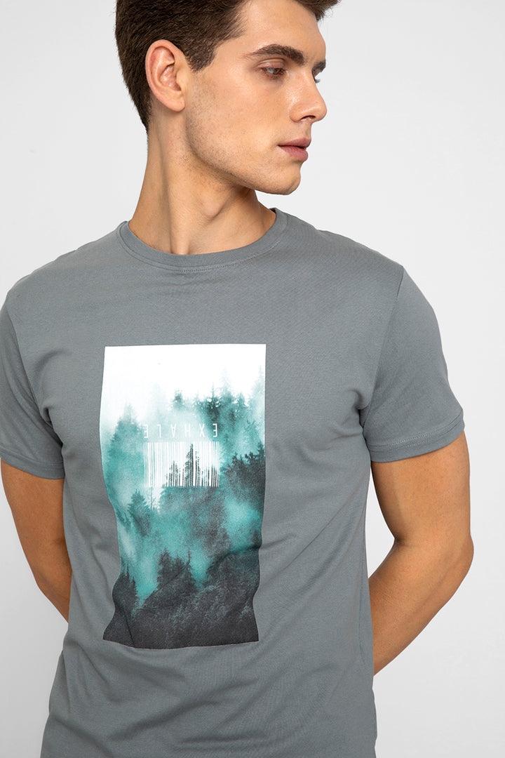 Exhale Grey T-Shirt - SNITCH