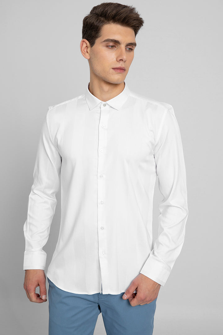 Glint Lyocell White Shirt - SNITCH