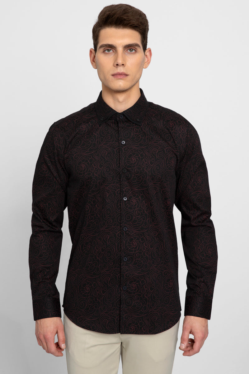 Speckle Black Shirt - SNITCH