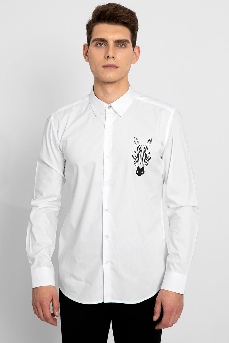 Grants Zebra White Shirt - SNITCH