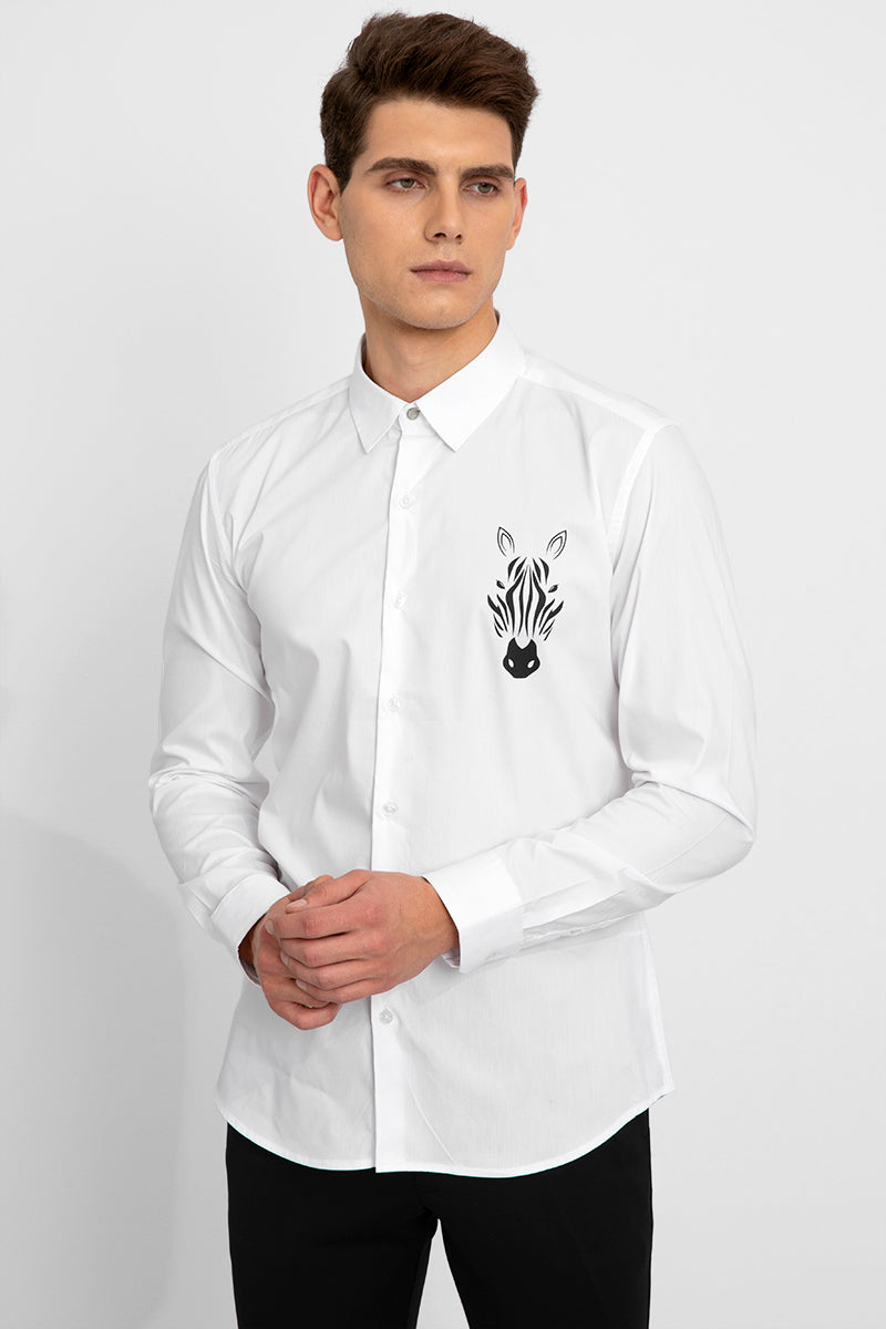 Grants Zebra White Shirt - SNITCH