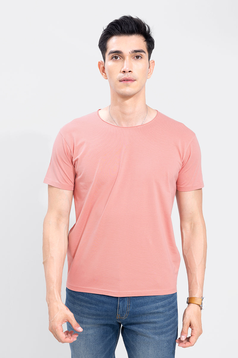 Raw Edge Peach T-Shirt