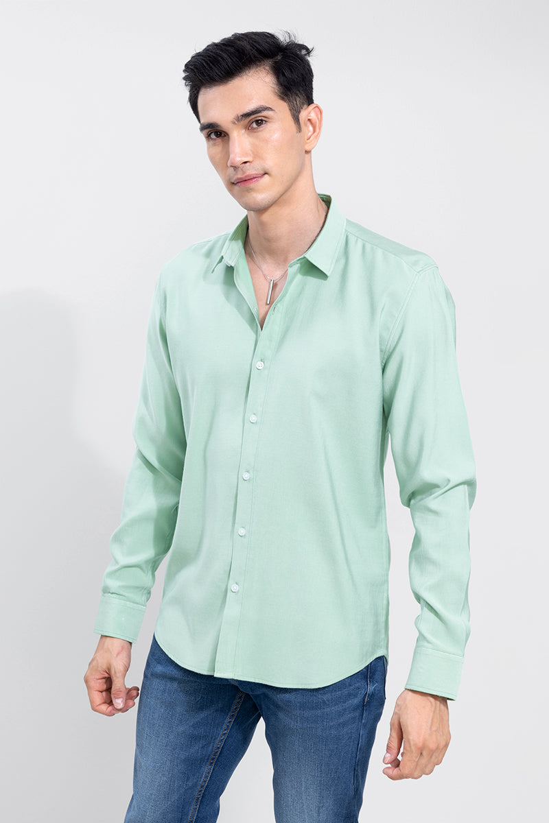 Creased Mint Green Shirt