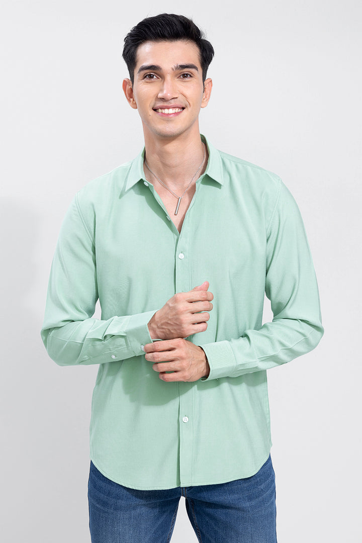 Creased Mint Green Shirt