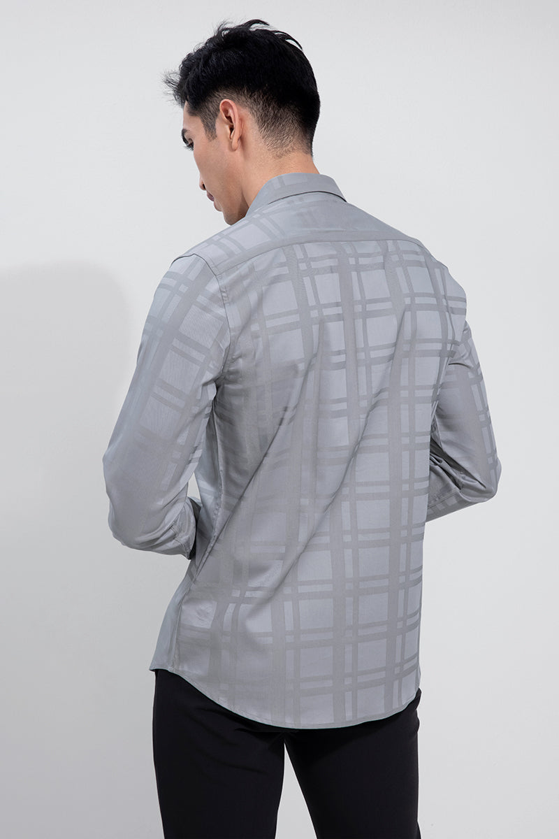Glisten Grey Checks Shirt