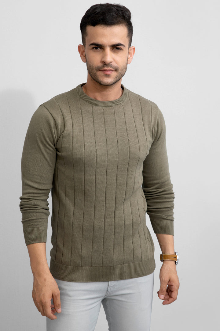 Brisk Olive Sweater - SNITCH