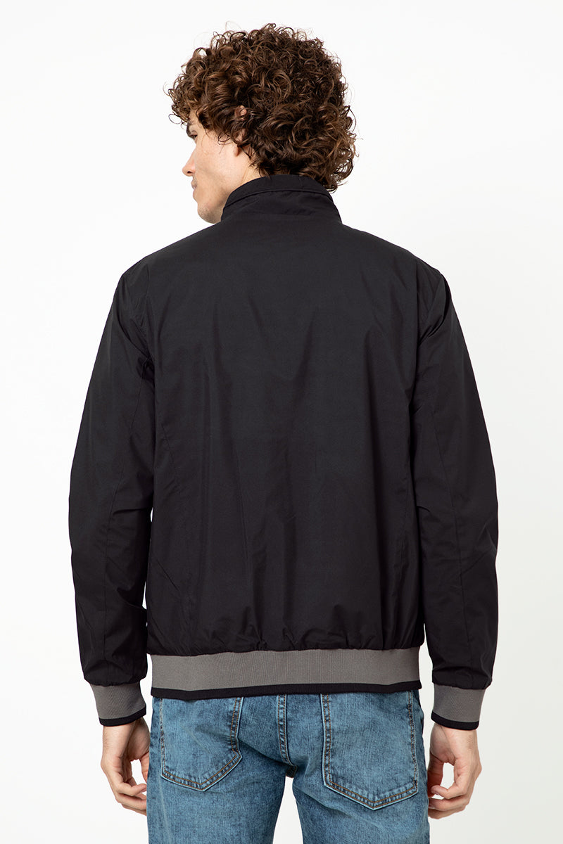 Grey & Black Reversible All Weather Technical Jacket - SNITCH