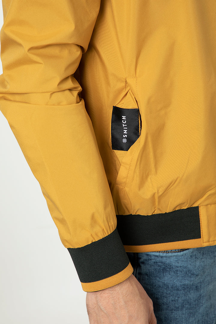 Yellow & Olive Reversible All Weather Technical Jacket - SNITCH