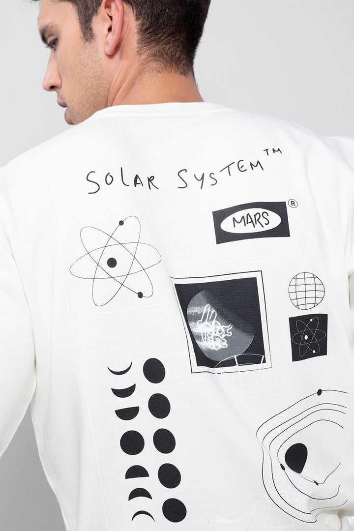 Solar System White Sweatshirt