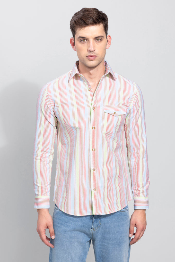 Assorted Stripe Pink Shirt