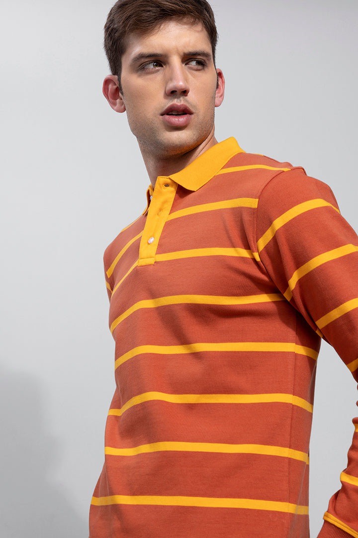 Rugby Mustard & Brown Polo T-Shirt