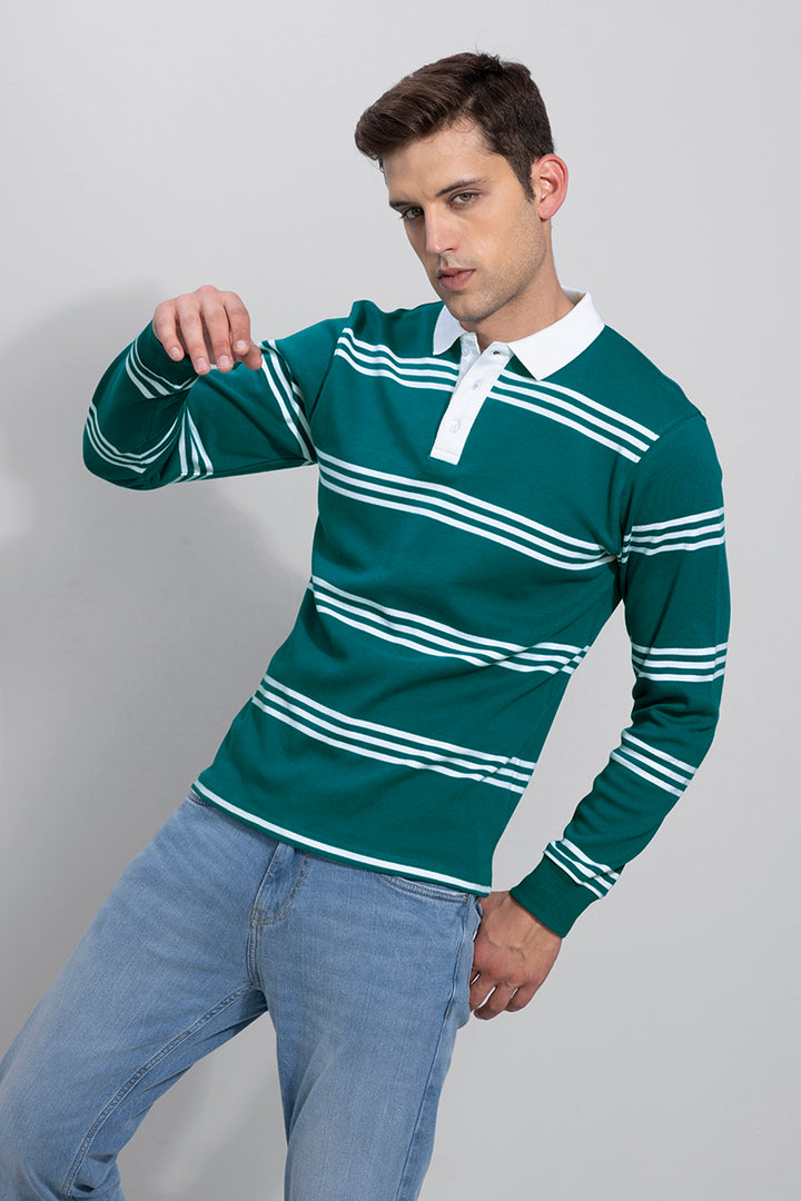 Rugby Teal Green Polo T-Shirt
