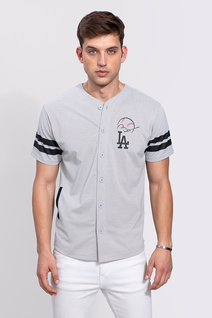 LA Grey Baseball Shirt