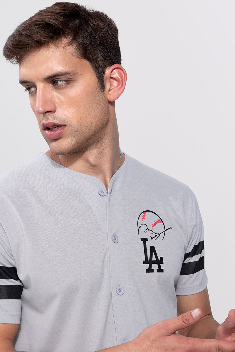 LA Grey Baseball Shirt
