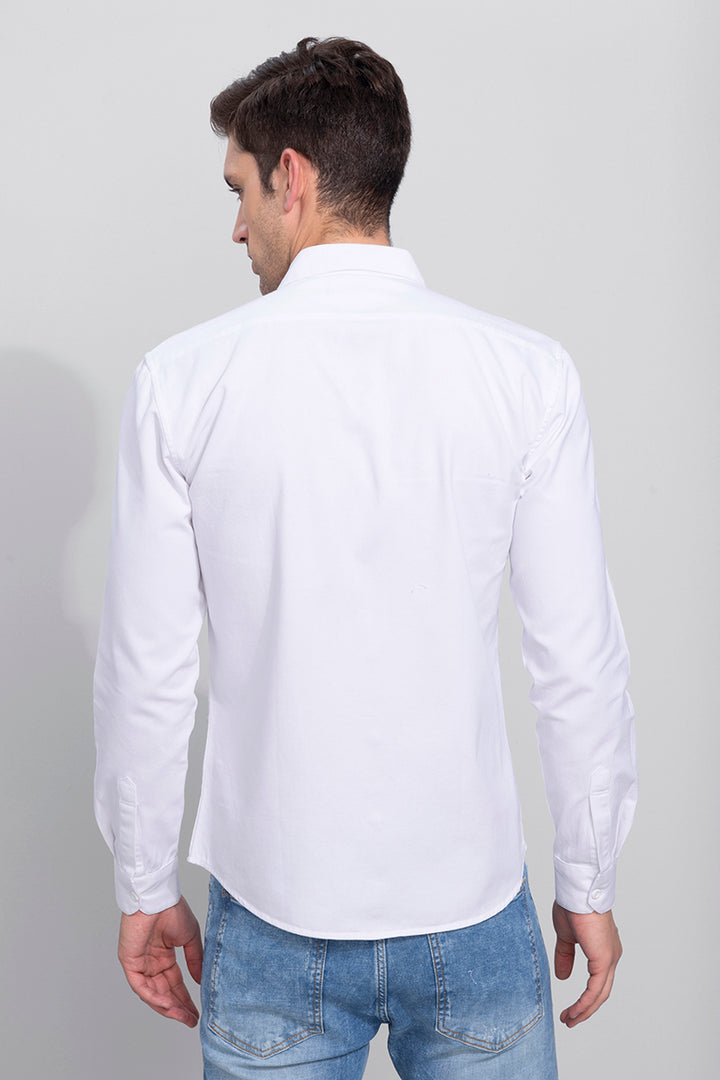 Twin Pocket White Shirt