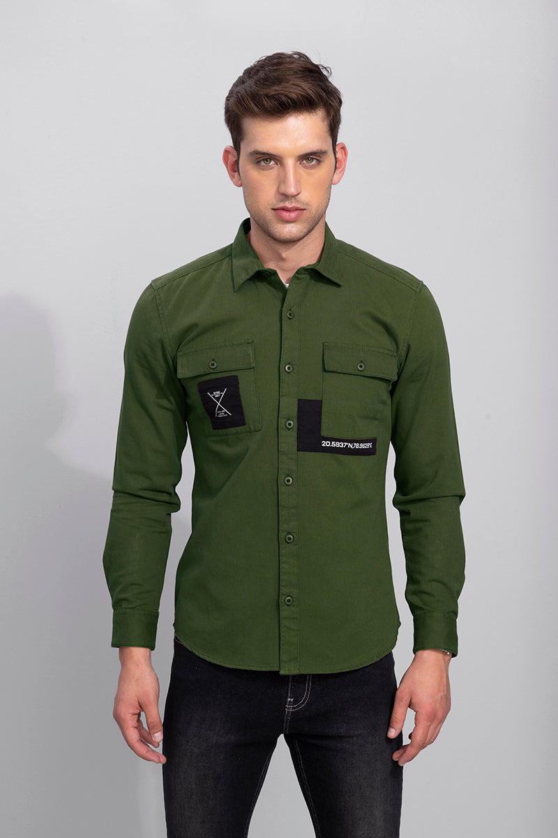 Soldiery Green Shirt
