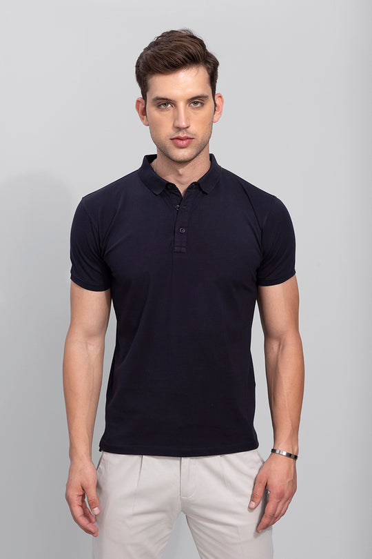 Buy Men's Diego Navy Polo T-Shirt Online | SNITCH