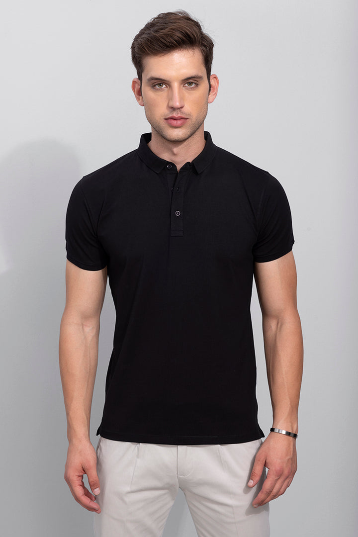 Diego Black Polo T-Shirt