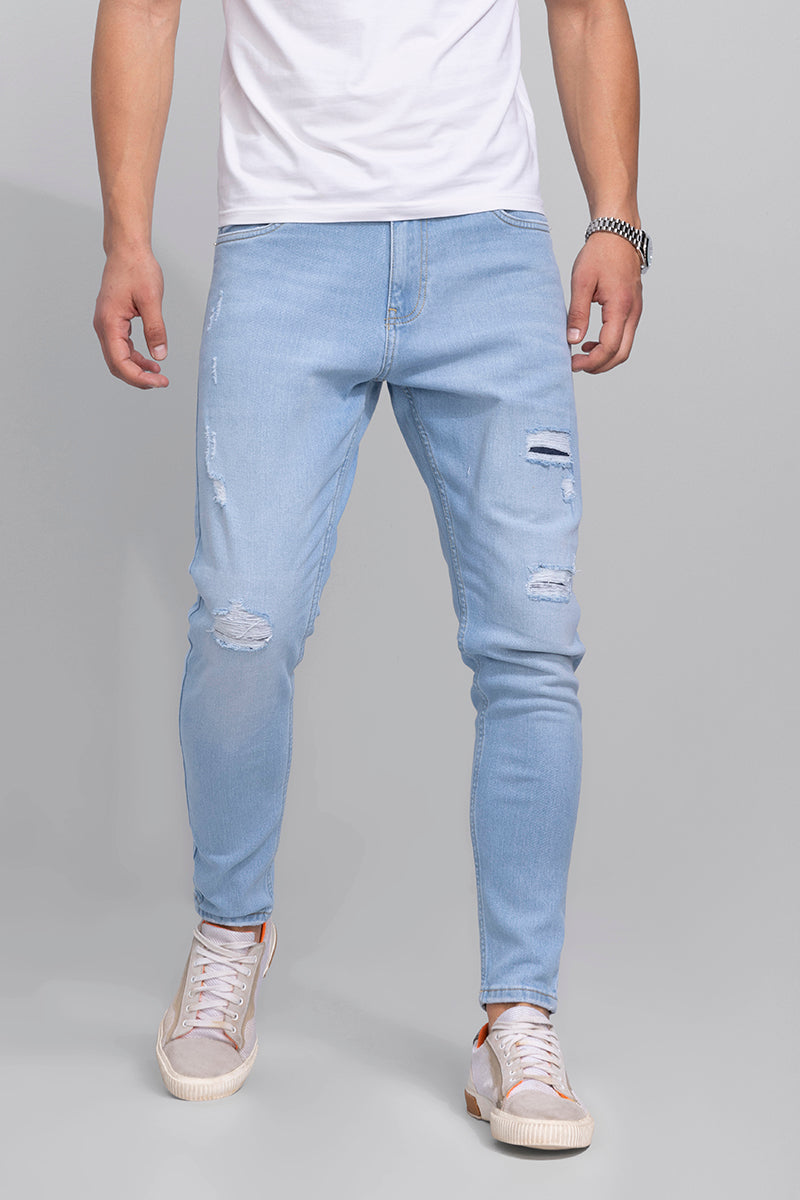 Exquisite Sky Blue Skinny Jeans