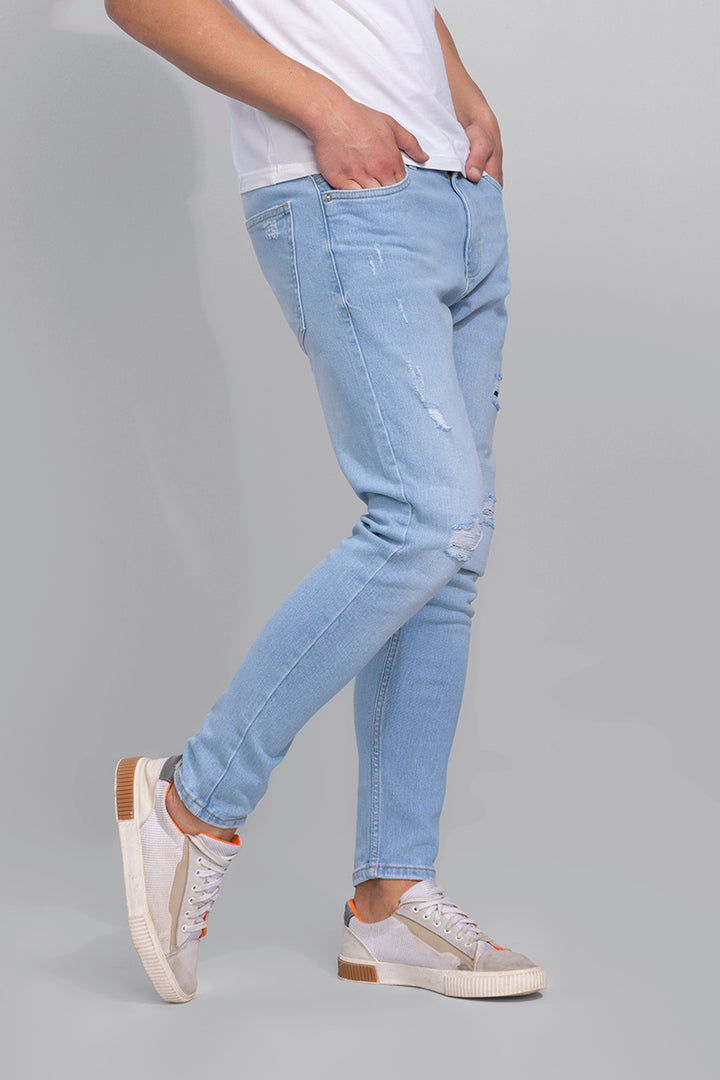 Exquisite Sky Blue Skinny Jeans