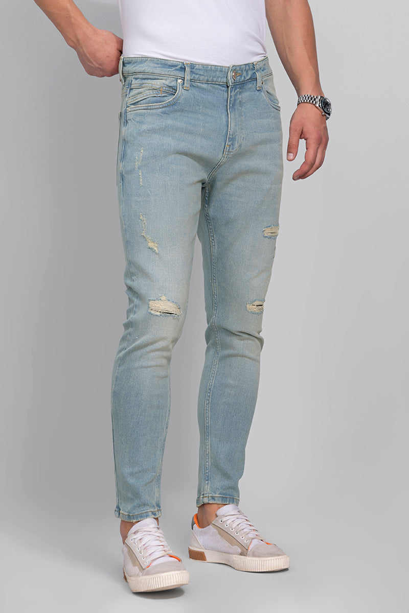 Exquisite Grunge Blue Skinny Jeans