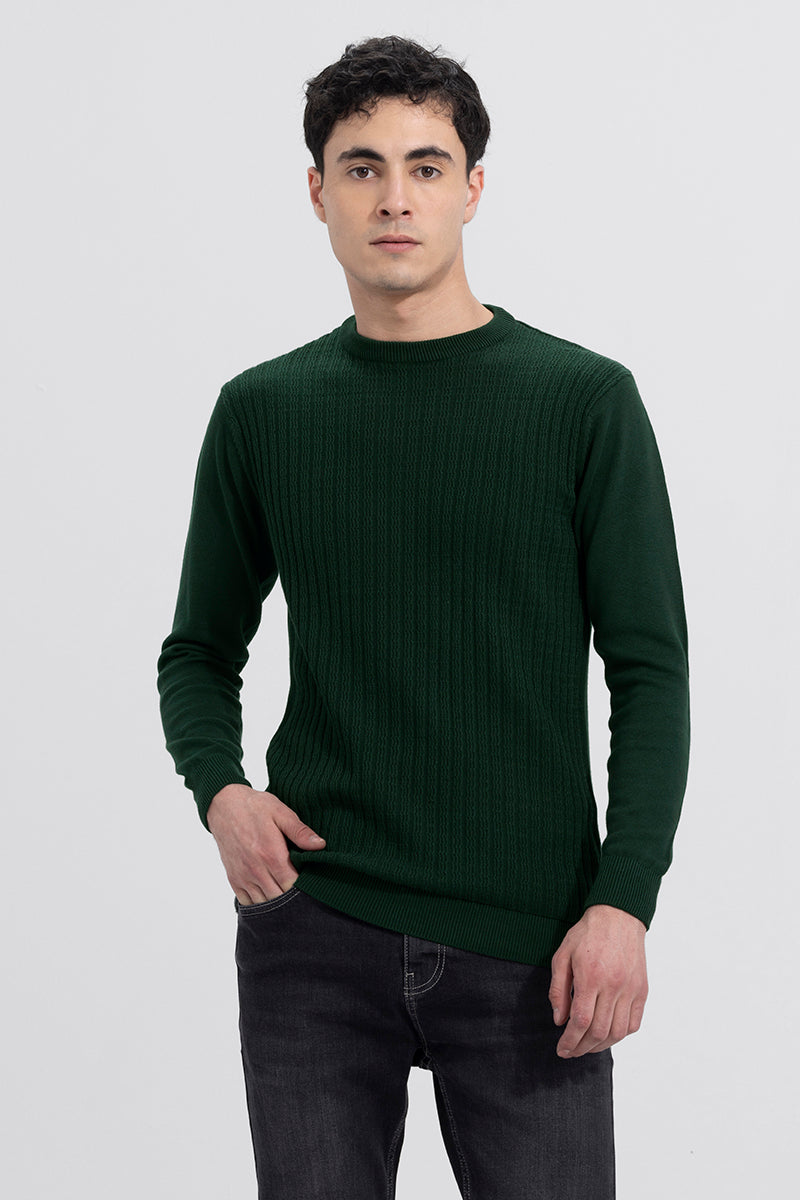 Green ribbed sweater hot sale