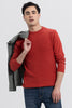 Cordial Red Ribbed Sweater