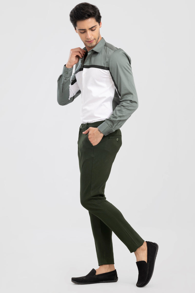 Active Moss Green Stretch Pants