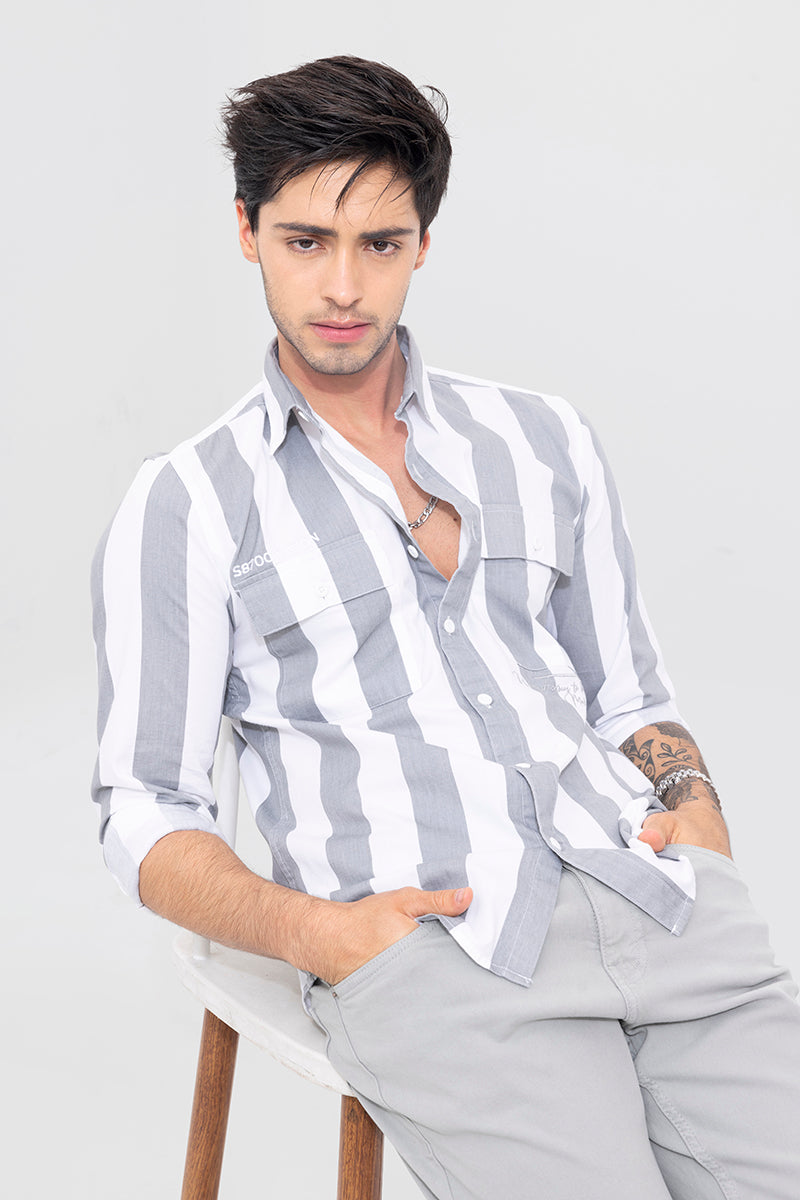 Mark Grey Stripe Shirt