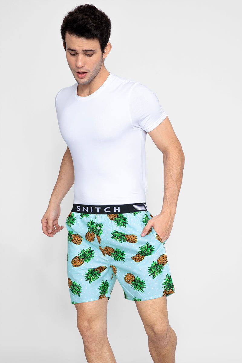 Pineapple Mint Green Boxer - SNITCH