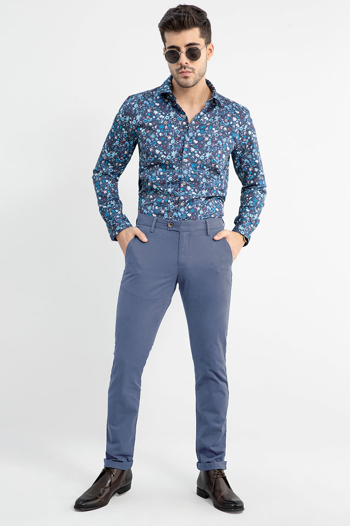 All-Day Steel Blue Chino - SNITCH