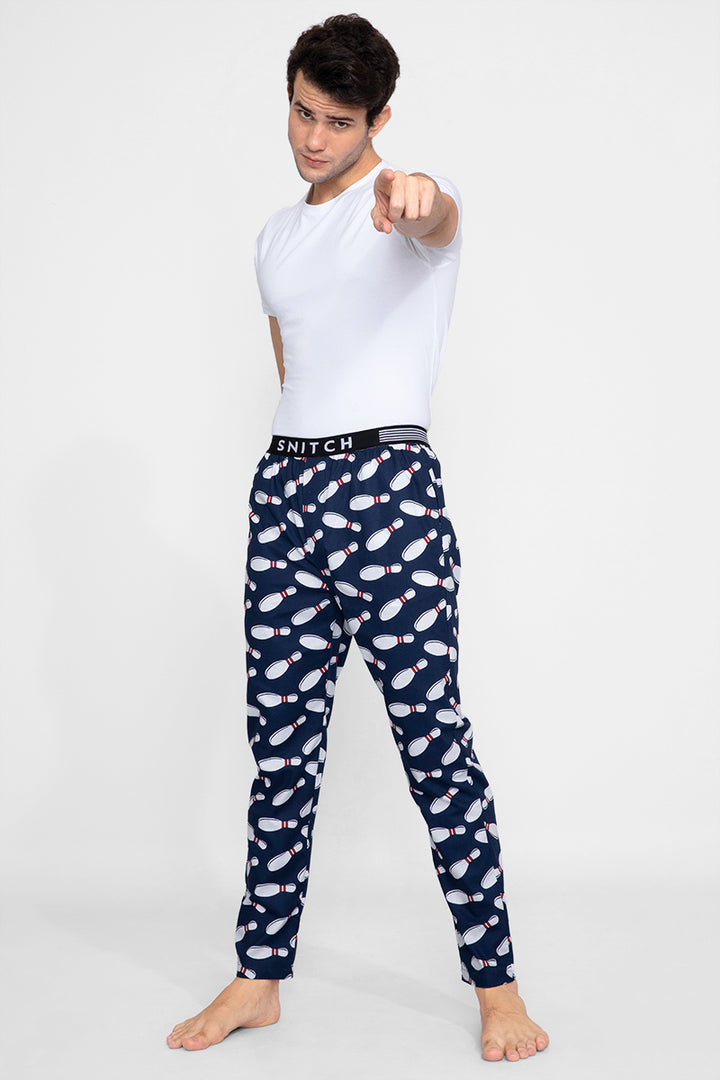 Bowling Navy Pyjama - SNITCH