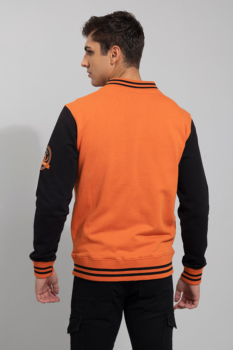 Take The Shot Orange Varsity Jacket