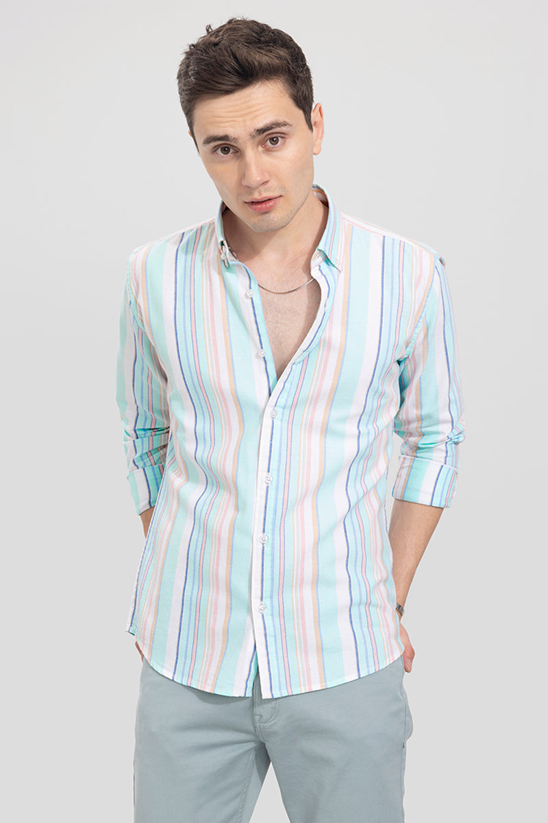 Crayon Stripe Blue Shirt