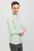 Mini Collar Green Stripe Linen Shirt