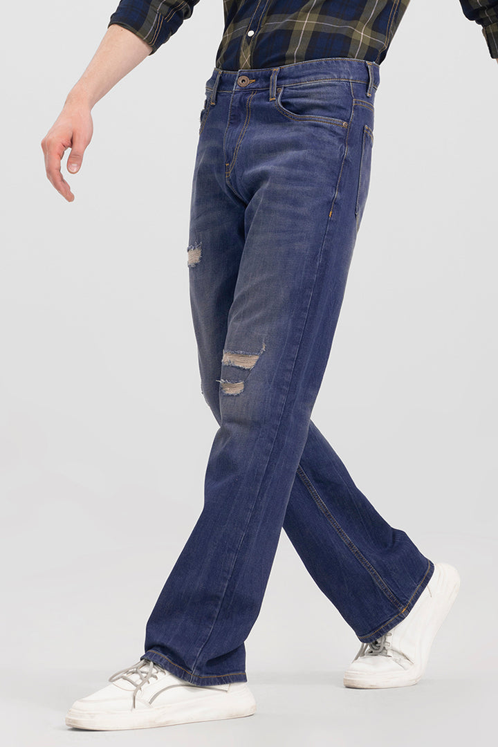 Dexton Dark Blue Bootcut Jeans