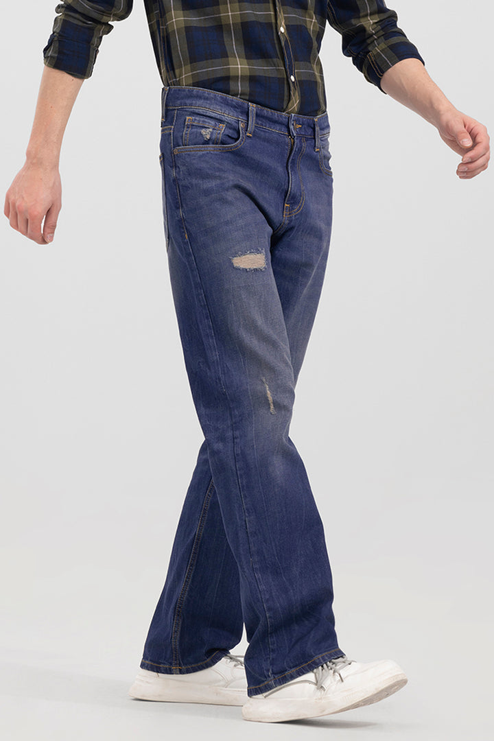 Dexton Dark Blue Bootcut Jeans