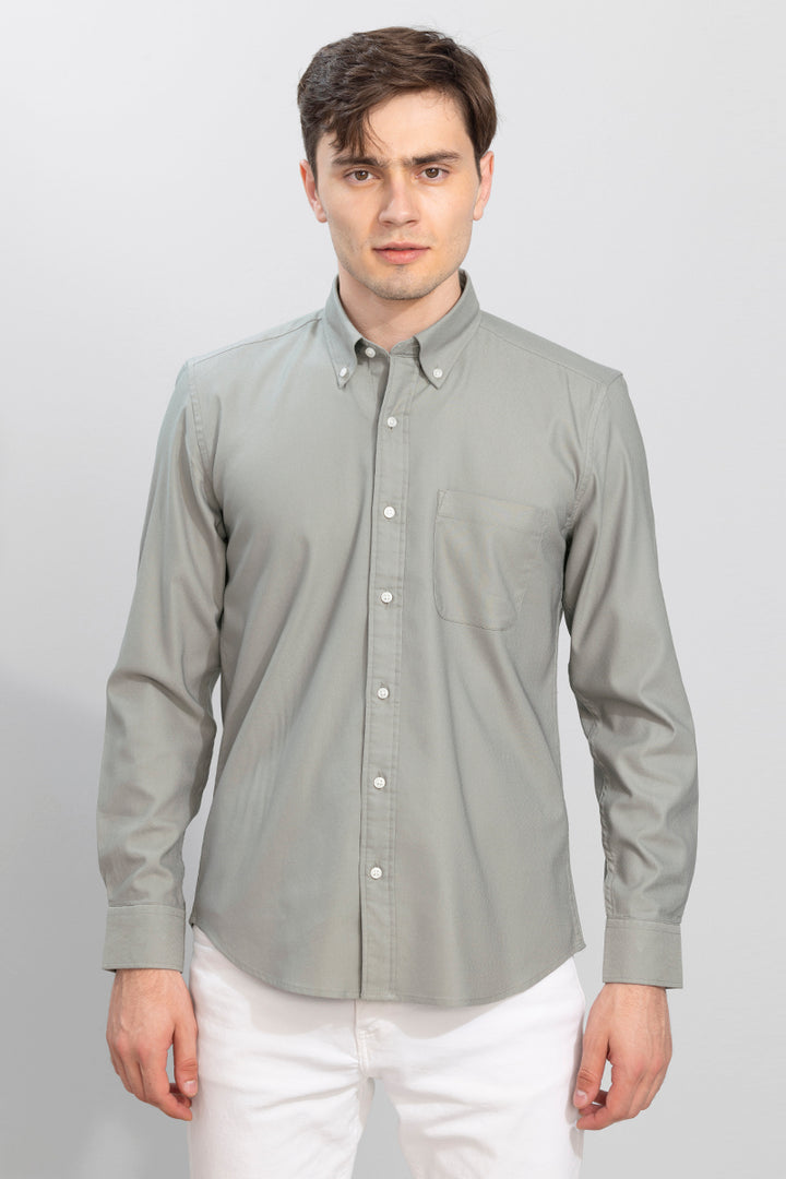 Buy Men's Button Down Grey Shirt Online | SNITCH