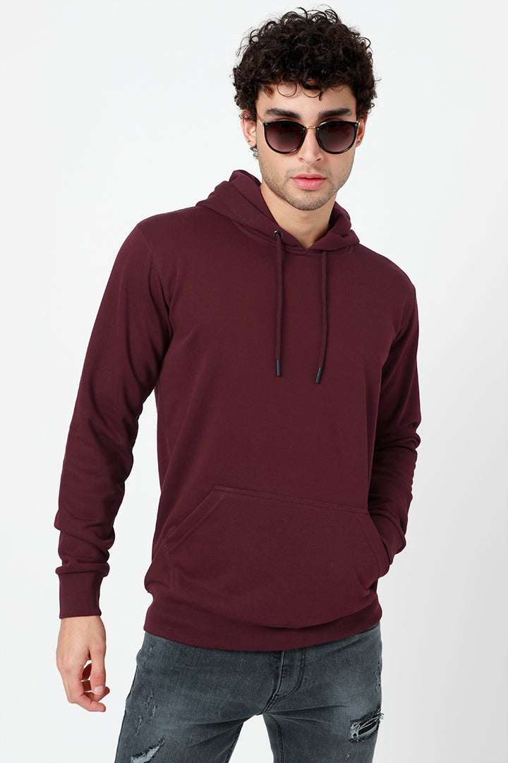 Solid Wine Hoodie - SNITCH
