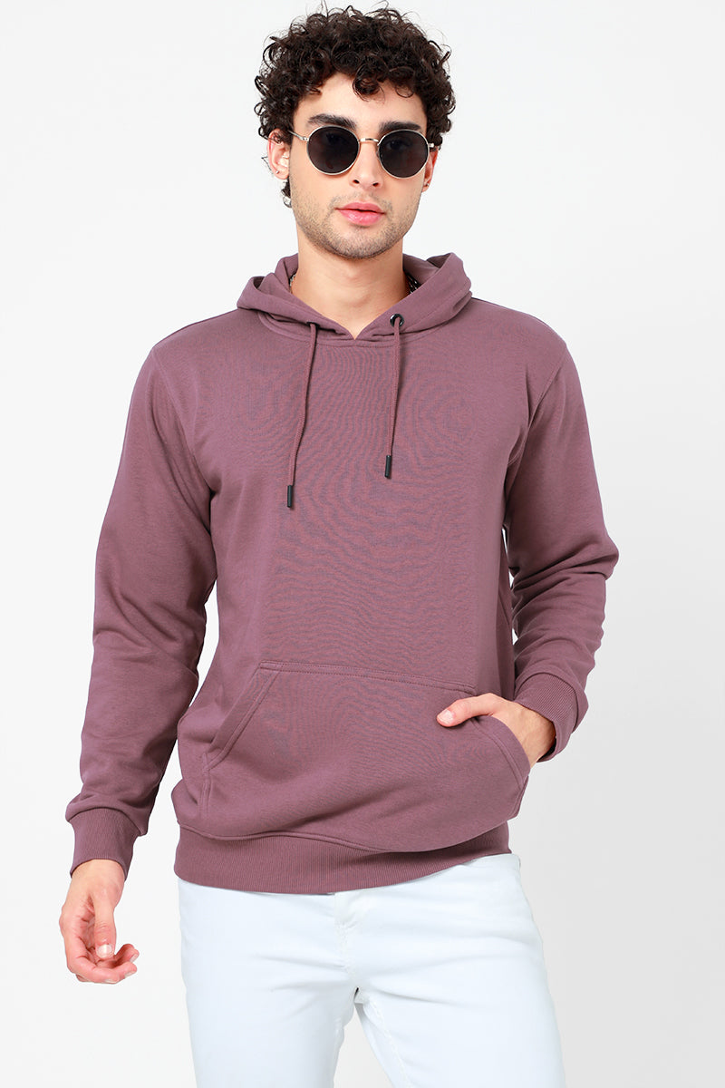 Solid Mauve Hoodie - SNITCH