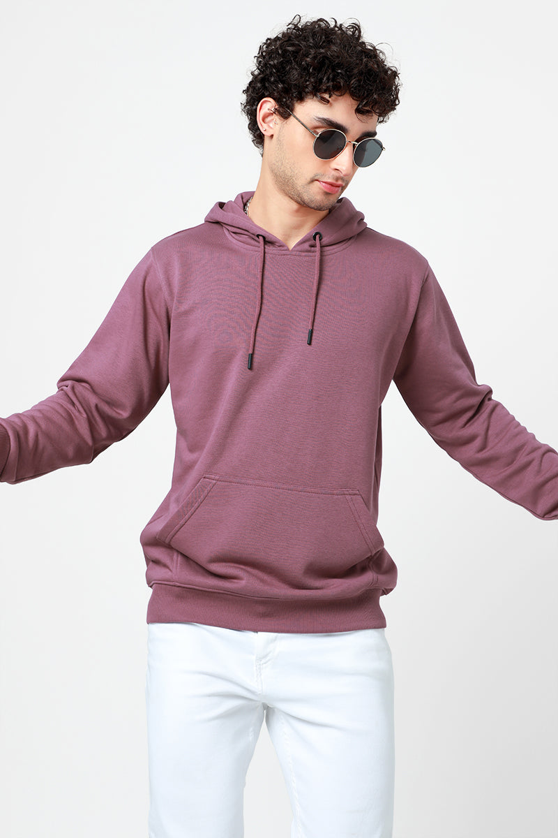 Solid Mauve Hoodie - SNITCH